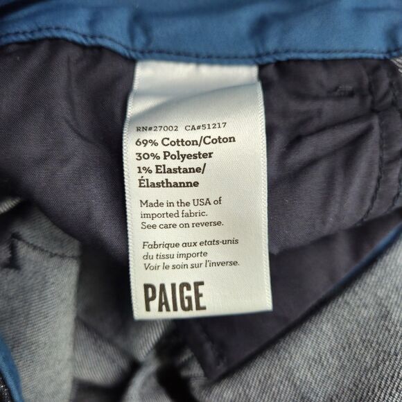 New Paige Denim Kennedy Wide Leg Flare Jeans Raw Blue Dark Wash 28x34 - Picture 4 of 5